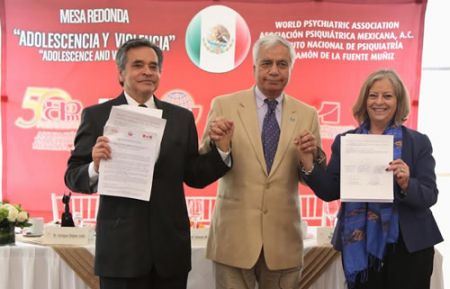 Enrique Chávez, Dinesh Bhugra y María Elena Medina-Mora presentaron la Declaratoria Conjunta sobre la Violencia