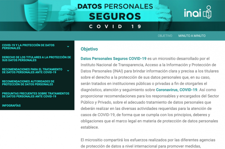 Difunde INAI lineamientos para el adecuado manejo de datos personales