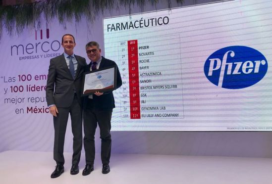 Pfizer tiene buena reputación en el sector farmacéutico en México