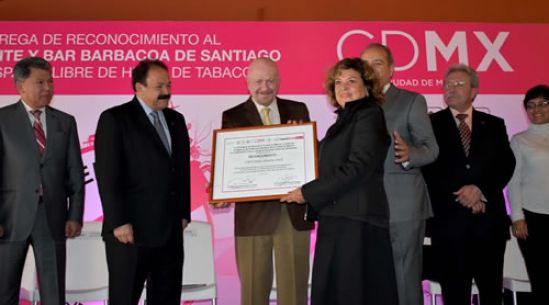 Reconocen a 88 restaurantes y bares de CDMX como Espacios 100% Libres de Humo de Tabaco