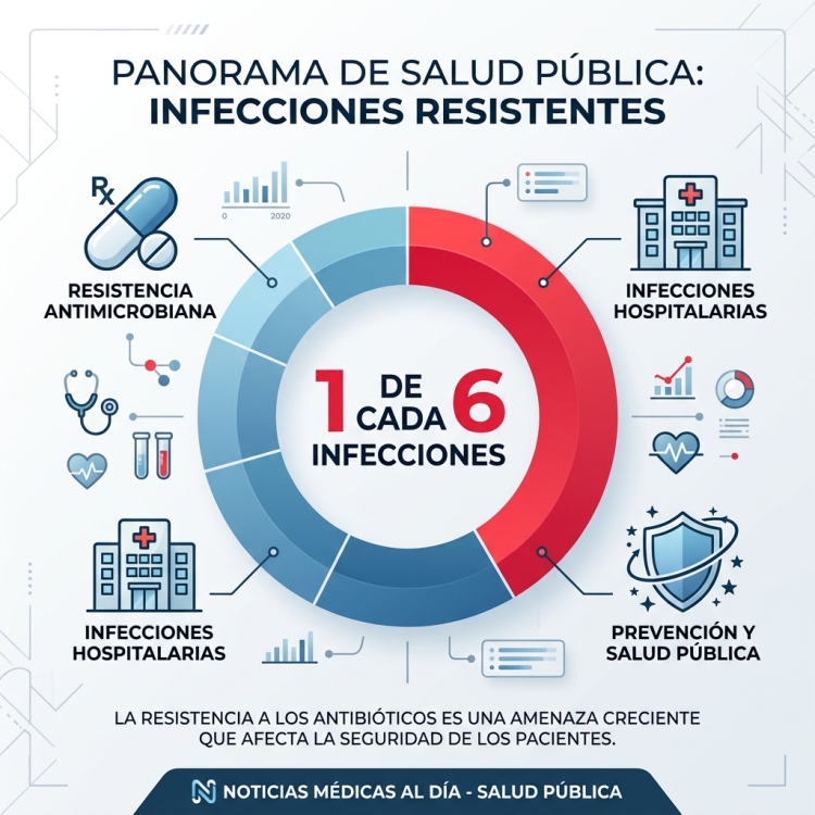 Urge una respuesta multisectorial ante la resistencia antimicrobiana: 1 de cada 6 infecciones bacterianas ya no responde a antibióticos